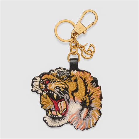 farfetch gucci tiger keychain|gucci leather keychain.